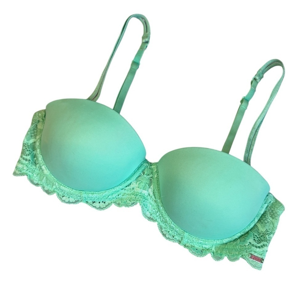 PINK Victoria’s Secret Strapless Convertible Sans Bretelles Green Size 32B #2033